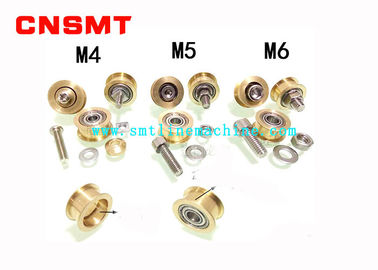 SMT conveyor  pulley  idler flat pulley double slot synchronous copper pulley with bearing M4 M5 M